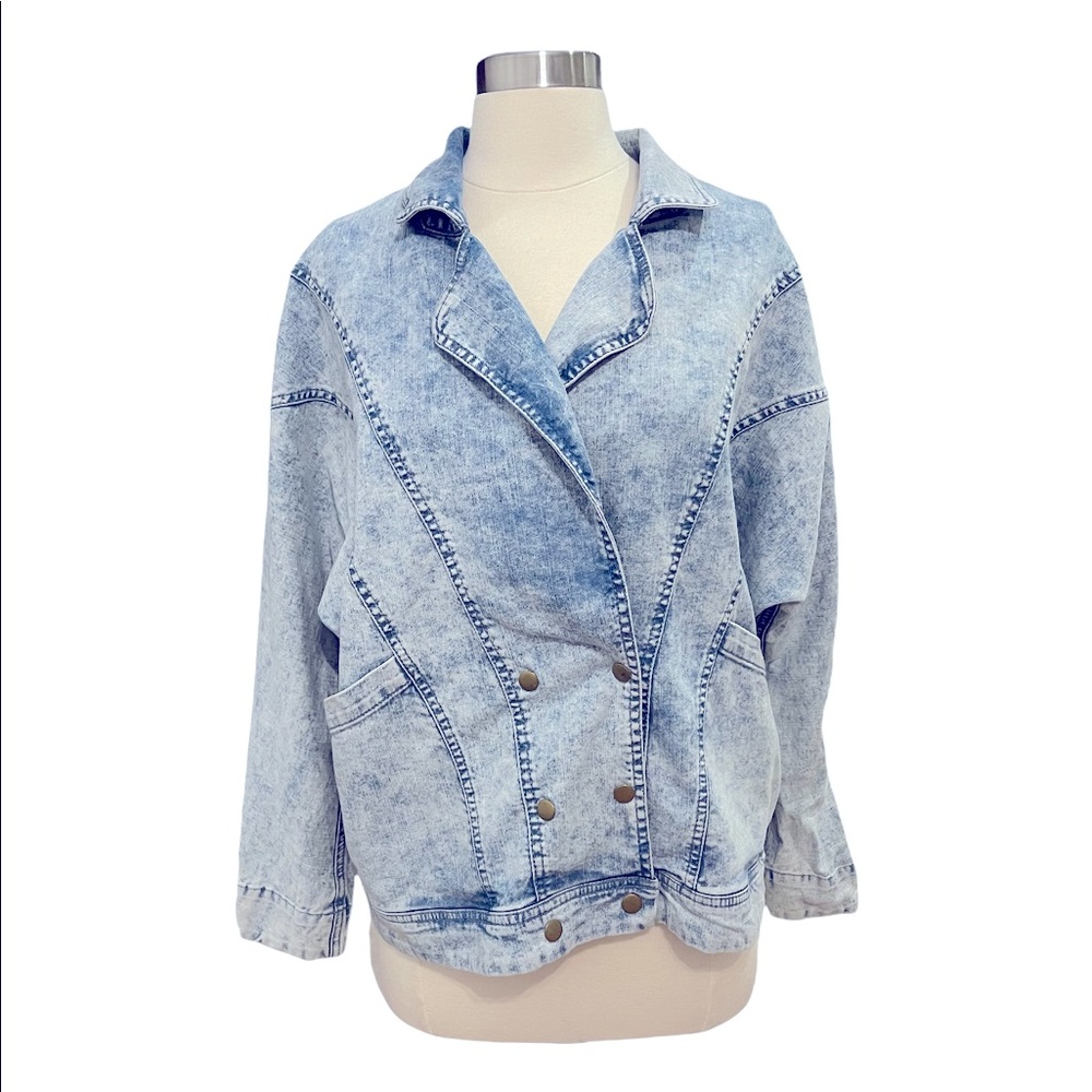Life In Progress Jean Like Jacket Size Medium Blu… - image 1